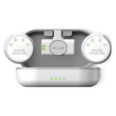 디키트 듀얼 무선 핀마이크 KX 라이브, KX820, 화이트