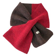 데이닉 BOOM PLAN 스포츠 니트 배색 머플러, 레드, 1개