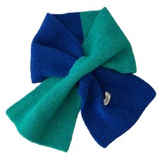 Daynic BOOM PLAN 運動針織撞色圍巾, 藍色, 1個