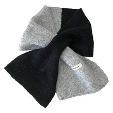 Daynic BOOM PLAN 運動針織撞色圍巾, 黑色, 1個