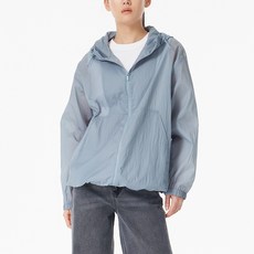 JAJU 여성용 경량 루즈핏 윈드 브레이커