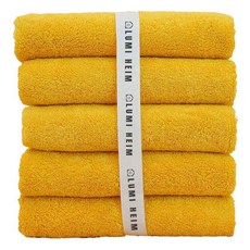 Lumi Heim 頂級高級毛巾 180g 30支棉紗, 蒲公英黃, 5個