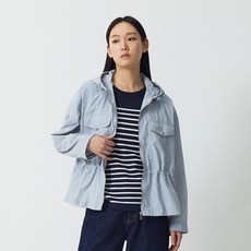 JAJU 여성용 라이트 후드 숏 점퍼