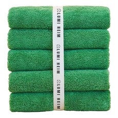 Lumi Heim 頂級高級毛巾 180g 30支棉紗, 蘋果綠, 5個