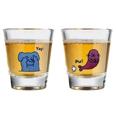 파라주니 물개와 코끼리 50ml 소주잔 세트 RG969, 투명, 1세트