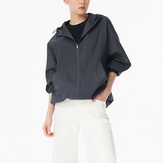 JAJU 여성용 경량 루즈핏 윈드 브레이커