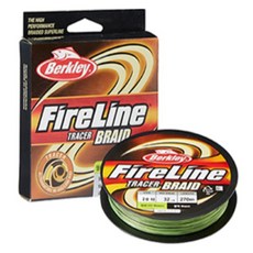 Berkley 貝克力 Fireline Tracer 編織釣魚線 2.0號, 黑色 + 螢光綠, 1個