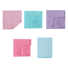 리브모어 다용도 극세사 손걸레 5종 세트, 혼합색상, 1세트