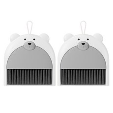 PEONIST 小熊刷子畚箕組, 2套, 灰色