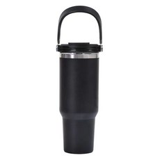 EZ手提式大容量真空保溫杯, 黑色, 1.2L, 1個