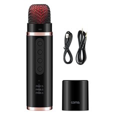 컴스 차량용 AUX FM 주파수 블루투스 무선 노래방 마이크, JA312, 1개