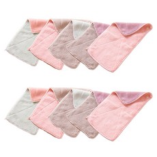 PEONIST Clean 吸水抹布 5款 x 2入組, 1套, 棕紫色, 粉紫色, 棕綠色, 綠粉色, 粉棕色