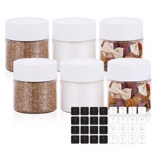 BARENLOCK B Project 冰箱整齊收納盒 白色 300ml x 6入 + 32款DIY貼紙組, 1套