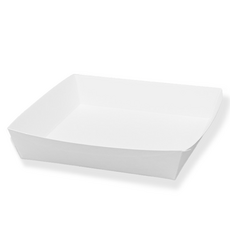 제이팩토리 일회용 사각 종이트레이 화이트 8호 11 x 11 x 2.4cm, 100개, 1개입