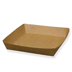 JPackTory 一次性方形牛皮紙盤 11 x 11 x 2.4 cm, 1入, 100個