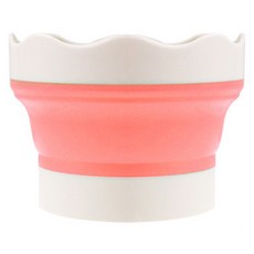 마다꾸미 미술용 접이식 휴대용 수채화 붓꽂이 물통, 오렌지