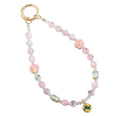 피니어스 크리스탈 비즈 키링 핸드폰 스트랩, P3318, 1개