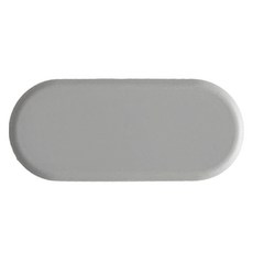 에이드엘 일립스 실리콘 수저받침, 라이트그레이, 1개