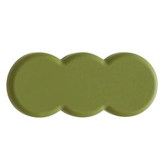 에이드엘 트리플 실리콘 수저받침, 올리브, 1개