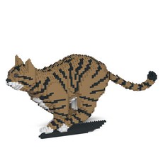JEKCA 奔跑的鯖魚虎斑貓積木 大型 M, 棕色, 1個