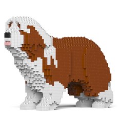 JEKCA 長鬚牧羊犬 狗狗積木 大型 M, 棕色, 1個