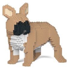 JEKCA 回頭看的法國鬥牛犬積木 大型 M, 1個, 棕色