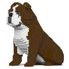 JEKCA 英國鬥牛犬 4合1 狗狗積木 M 大型, 棕色, 1個