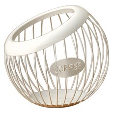 MakeMine 咖啡膠囊收納籃 鐵製膠囊收納盒 膠囊咖啡收納架, 白色, 1個