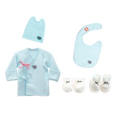 philli&Imps 兒童紗布衣 紗布衣 + 手套 + 腳套 + 帽子 + 圍兜 套組