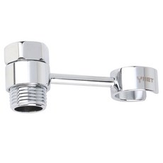 YNET 免鑽孔黃銅蓮蓬頭掛架, 銀色