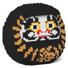 達摩主題積木 大型 M, 1個, 黑色