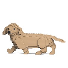 行走臘腸狗積木 大型 M, 金色, 1個