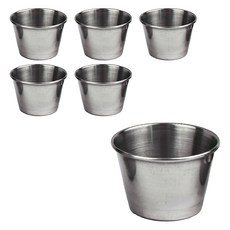 Home Cafe不鏽鋼醬料碗 2.5號, 銀, 6個