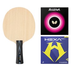 도닉 페르손 파워플레이 FL 탁구라켓 + 탁구라켓러버 조합 로제나 + 헥사프로1 세트, 1세트