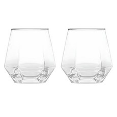 참미미 오로라 위스키잔 투명 360ml, 2개