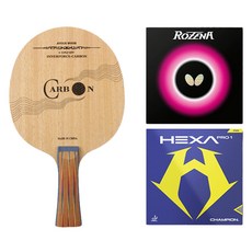 PSC Innerforce Carbon FL 桌球拍 + Rozena + Hexa Pro 1 膠皮組合套組, 1套, 單一商品