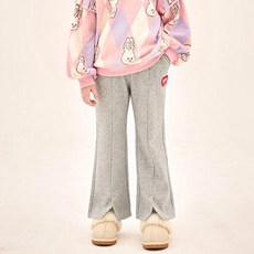 JELISPOON 女童款刷毛開叉喇叭褲