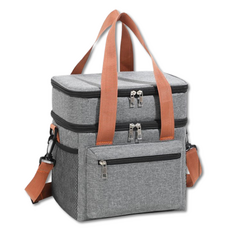 Skywiz 大容量保溫便當袋, 1個, 灰色