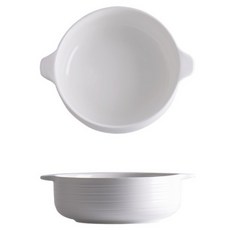 Daparang大型漂亮的把手湯碗 DR361, 白色, 1個