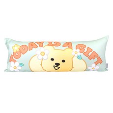Dailylike 棉質莫代爾長枕頭套 + 枕芯組, 果凍熊 01 Picnic