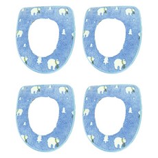 Market Pio 北極熊絲絨馬桶坐墊 拉鍊型, 4個, 款式4
