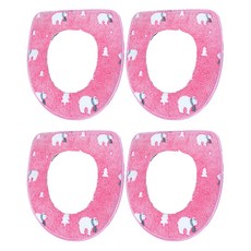 마켓피오 북극곰 벨벳 변기커버 지퍼형, 타입6, 4개