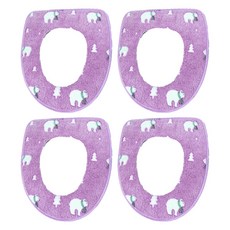 마켓피오 북극곰 벨벳 변기커버 지퍼형, 타입5, 4개