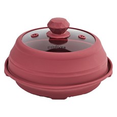 coover 萬能炊 盤型矽膠微波爐容器 24cm, 1個, 混合顏色