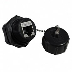 LAN Star CAT.5E STP 戶外用防水耦合器 F/F LS-WP8DS-C5E, 黑色, 1個, 30.15mm