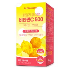 Dr.Elizabeth's 家庭咀嚼片維他命C 500 120g, 1個, 60顆