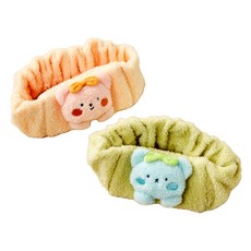 BUTTERSHOP 蓬鬆柔軟情侶洗臉髮帶 2件組 FREE, 小熊糖漿款, 1套