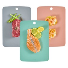 Firgi 兒童副食品TPU砧板 3件組, 1套, TPU砧板3件組, 珊瑚色 + 薄荷綠 + 灰色