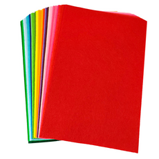 Khohimo 彩色不織布 無背膠 DIY手作材料 40色套組 4W425, 1套, 隨機出貨