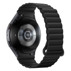 CALYX 矽膠鍊式磁吸錶扣錶帶 翼型 20mm, 黑色, 1個